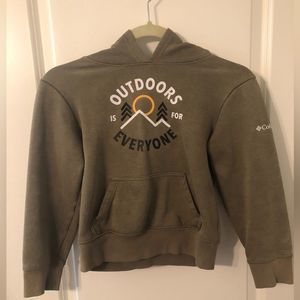 Columbia Boys Gently Worn Hooded Sweatshirt Unisex Size S Very Good Condition